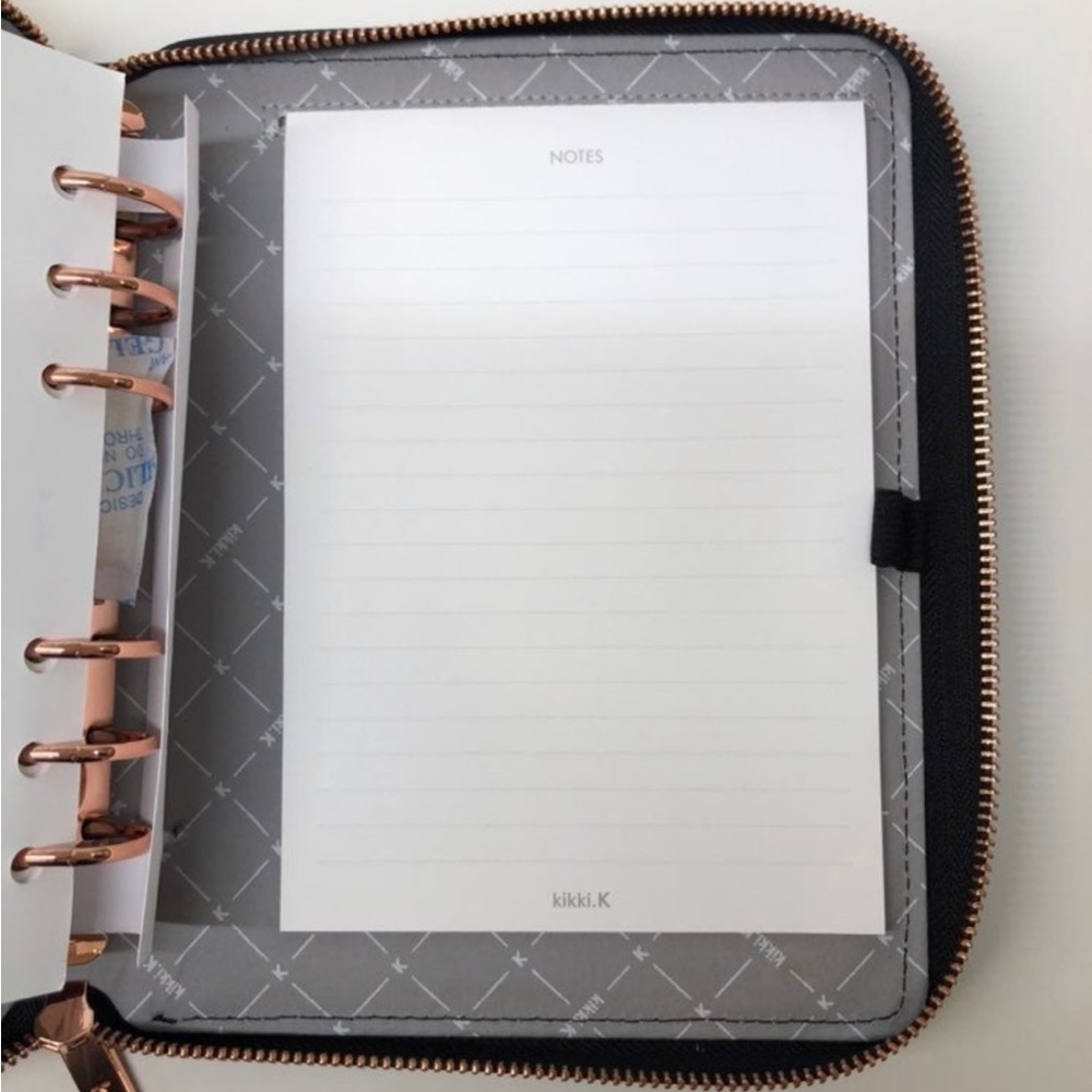 Kikki.K B6 Black Croco Embossed Zippered Planner - Picture 9 of 12